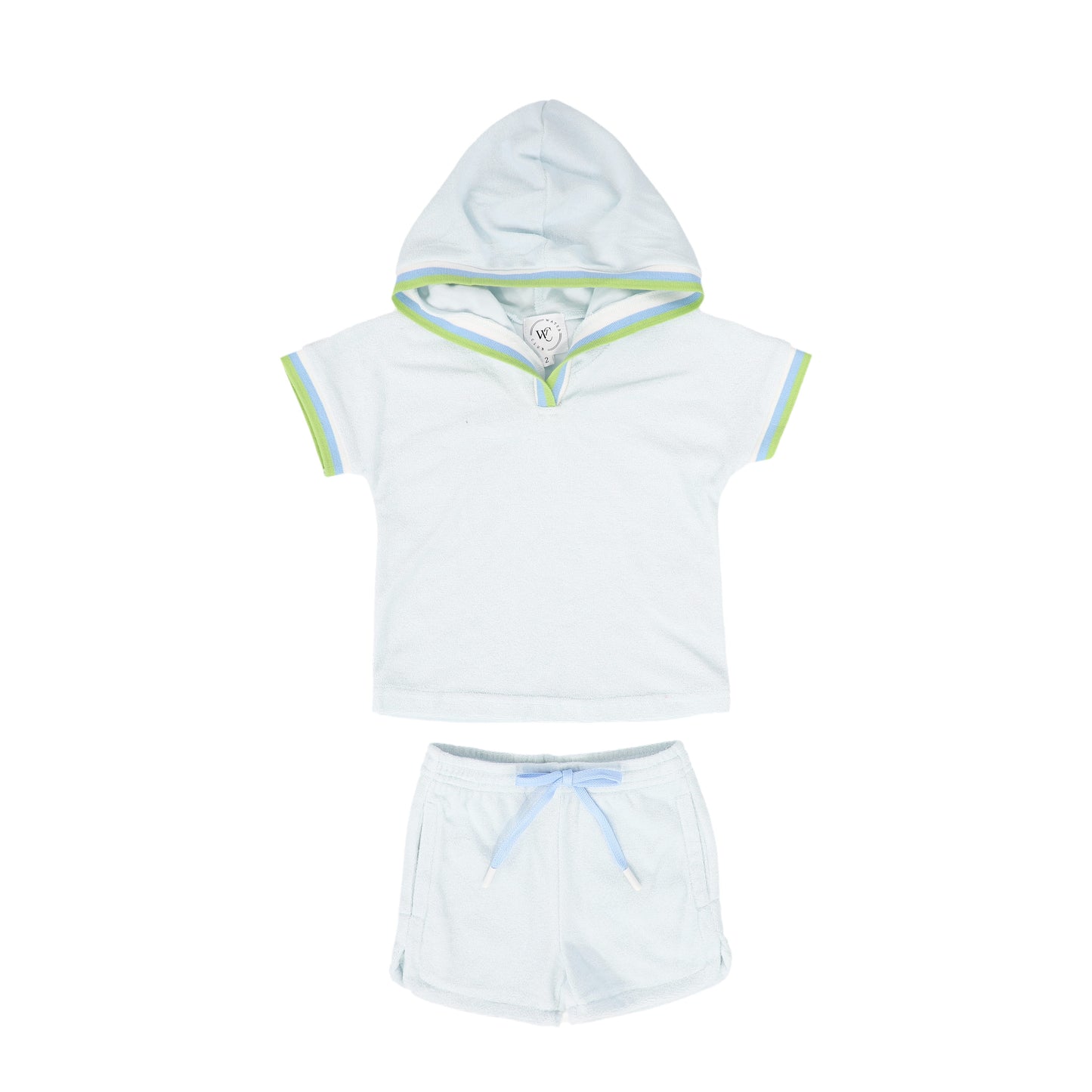 WATER CLUB LIGHT BLUE STRIPE TERRY SET