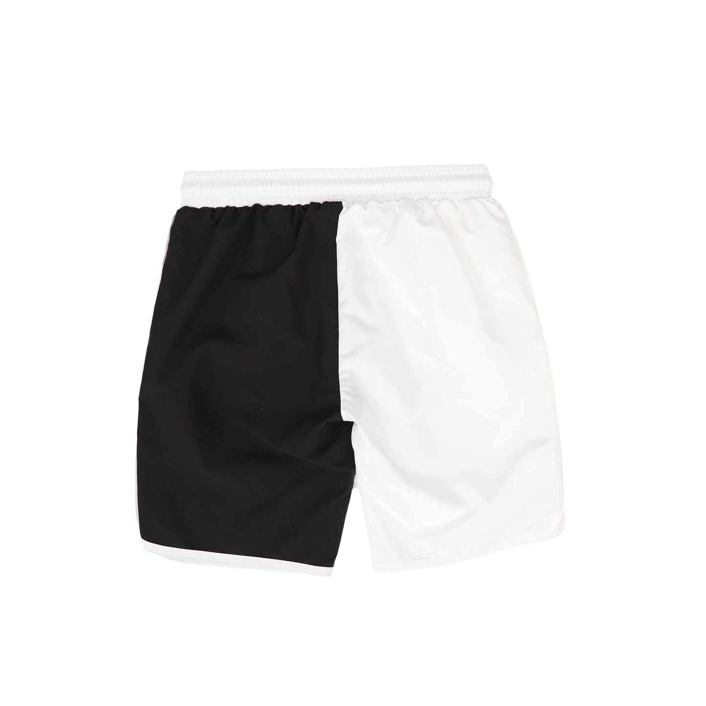 WATER CLUB BLACK/WHITE COLORBLOCK SWIM TRUNKS