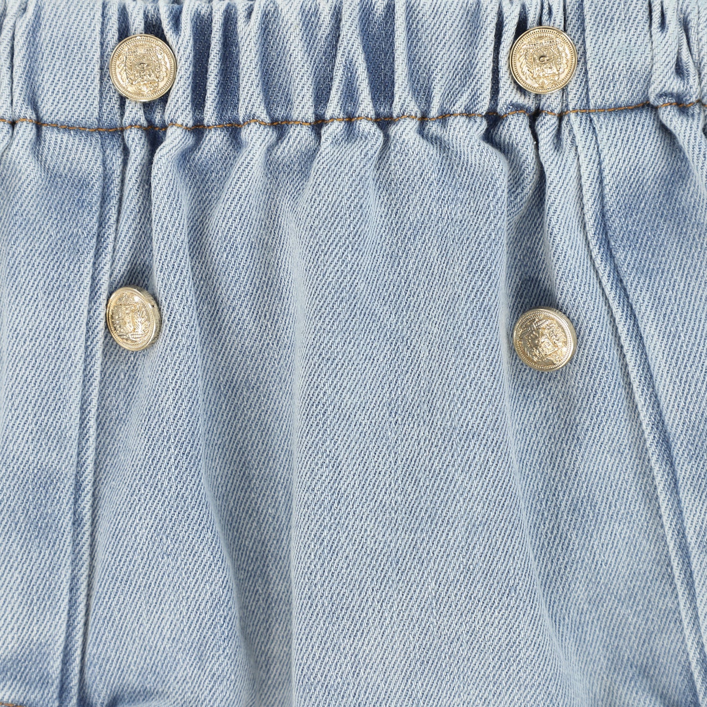 BACE COLLECTION DENIM WASH BUTTON BLOOMERS