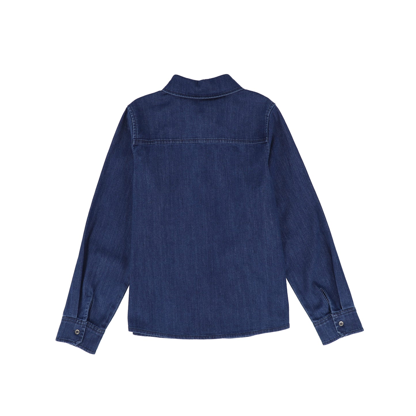 BACE COLLECTION MID BLUE DENIM BUTTON SHIRT