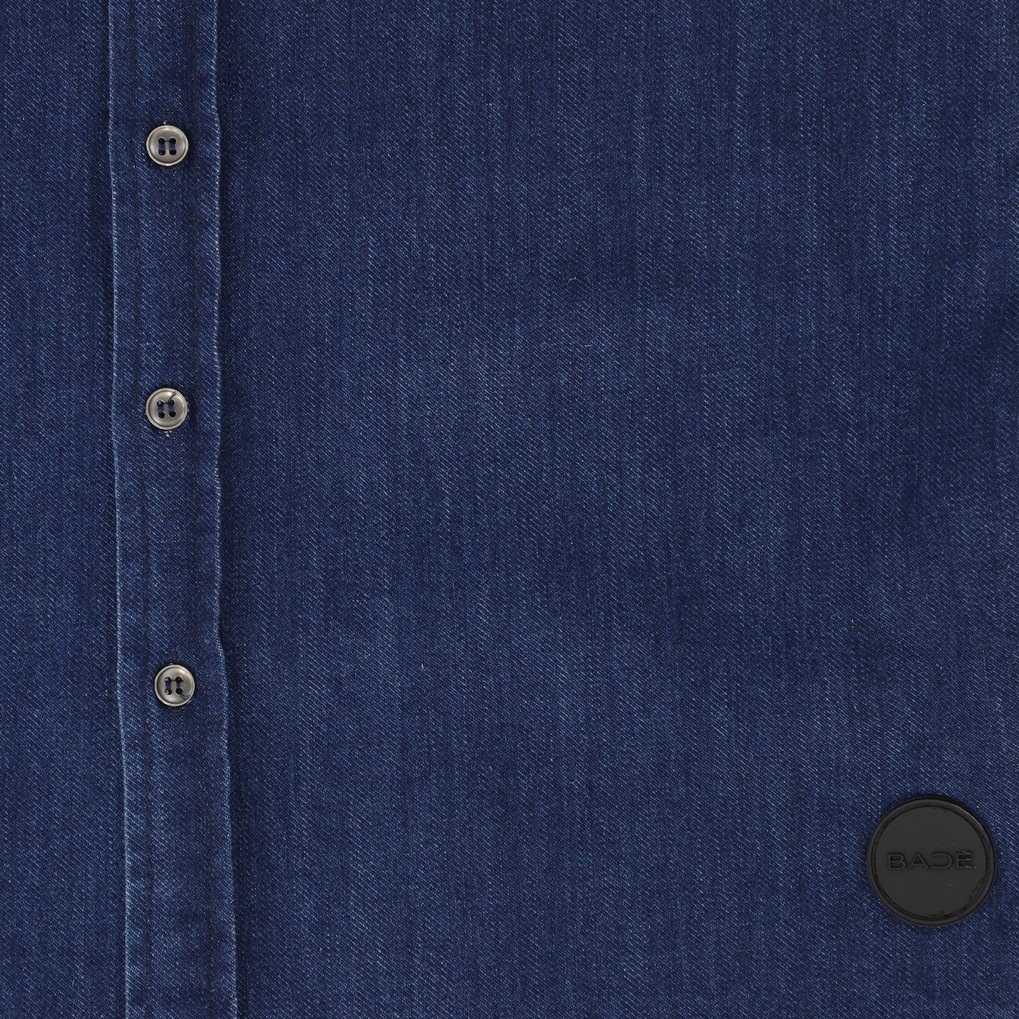 BACE COLLECTION MID BLUE DENIM BUTTON SHIRT