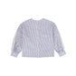 BAMBOO WHITE/BLUE STRIPED LACE TRIM SHIRT [FINAL SALE]