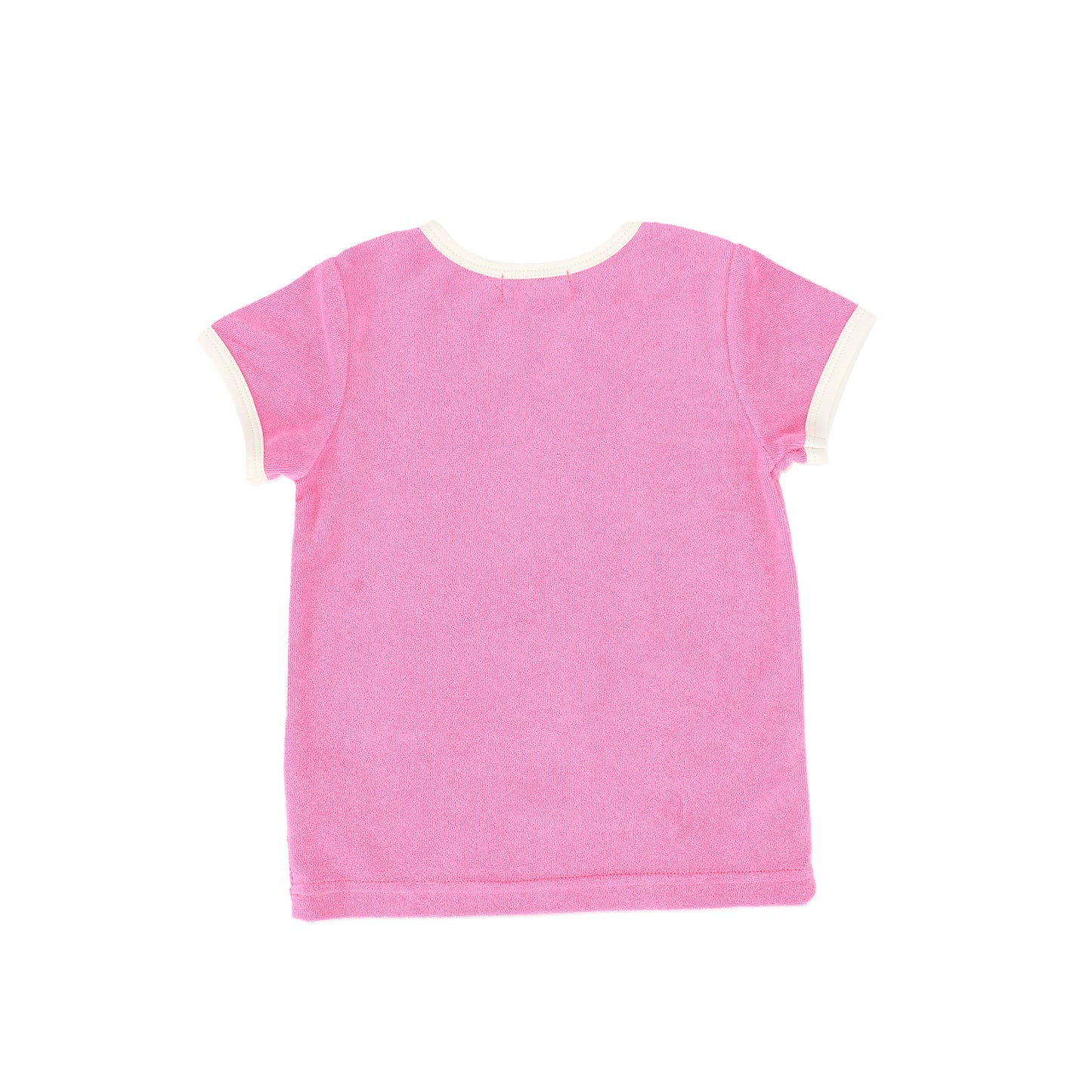 BAMBOO FUCHSIA PINK TRIM TERRY TEE