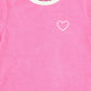 BAMBOO FUCHSIA PINK TRIM TERRY TEE [FINAL SALE]