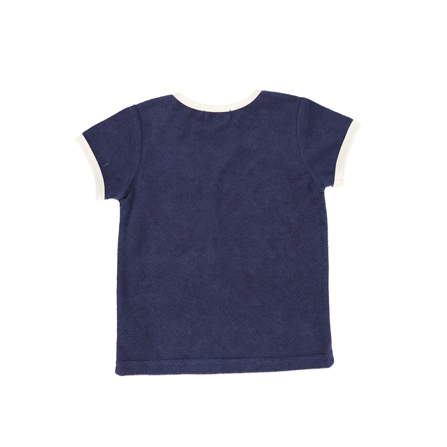 BAMBOO NAVY TRIM TERRY T-SHIRT