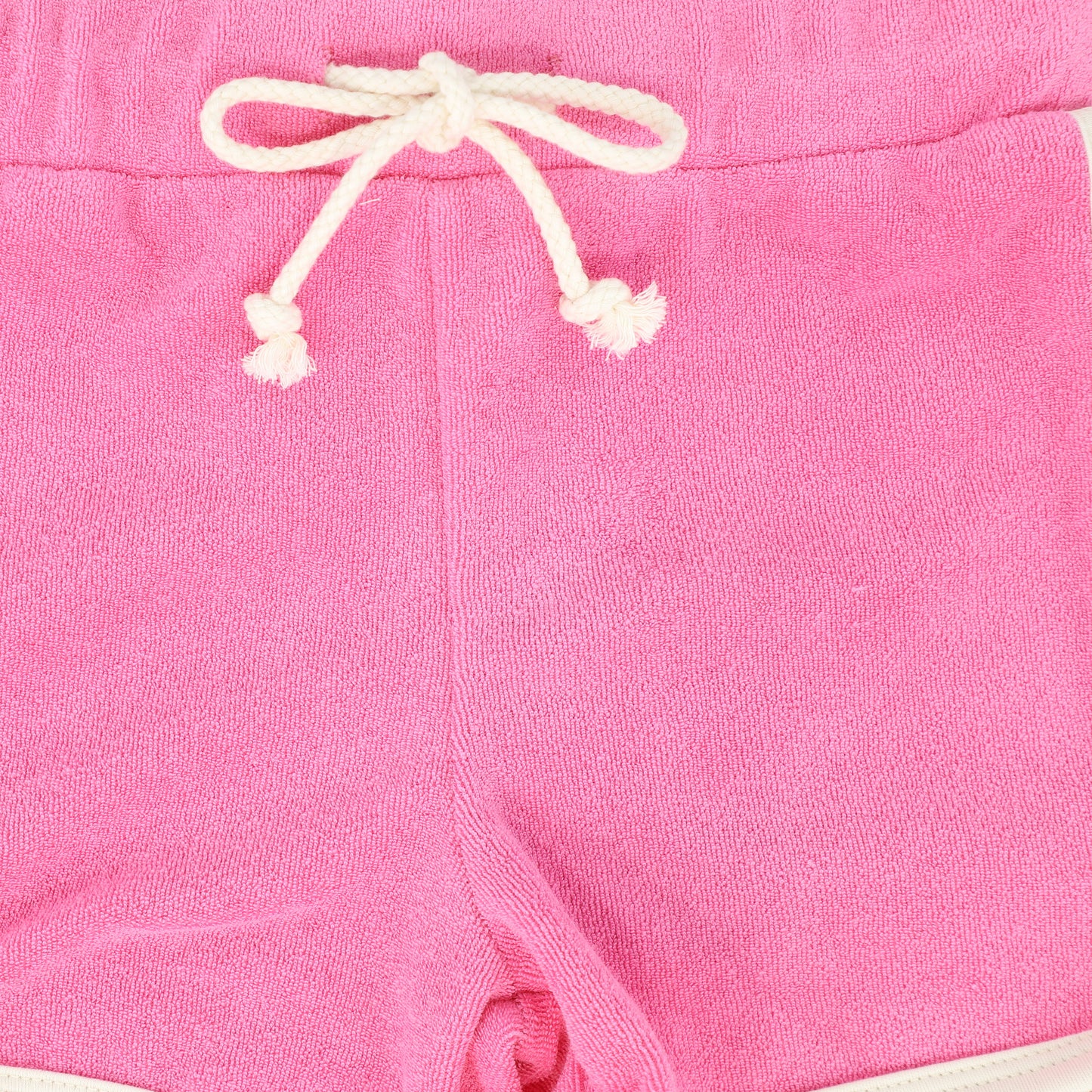 BAMBOO FUCHSIA PINK TRIM TERRY SHORTS