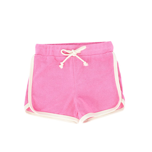 BAMBOO FUCHSIA PINK TRIM TERRY SHORTS