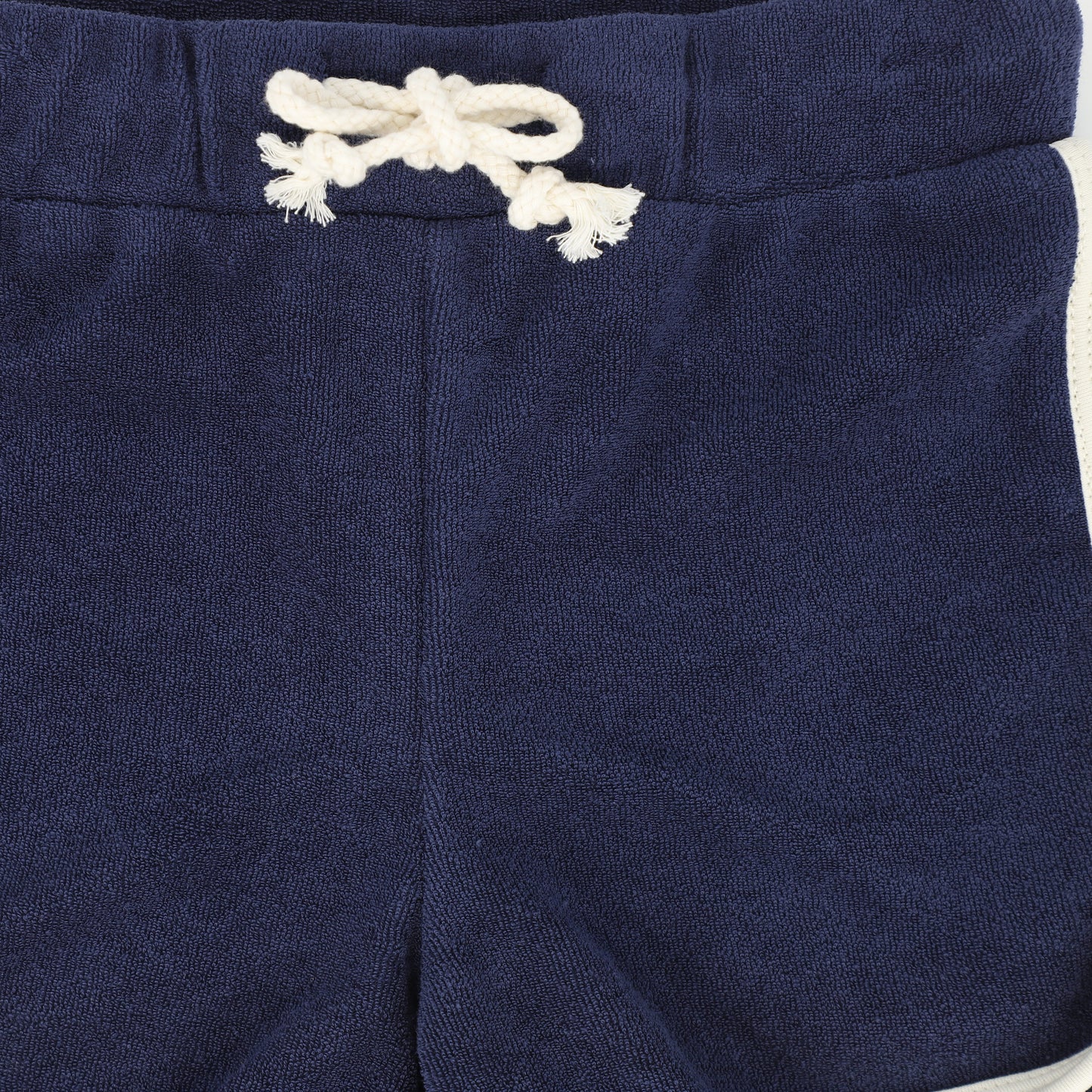 BAMBOO NAVY TRIM TERRY SHORTS