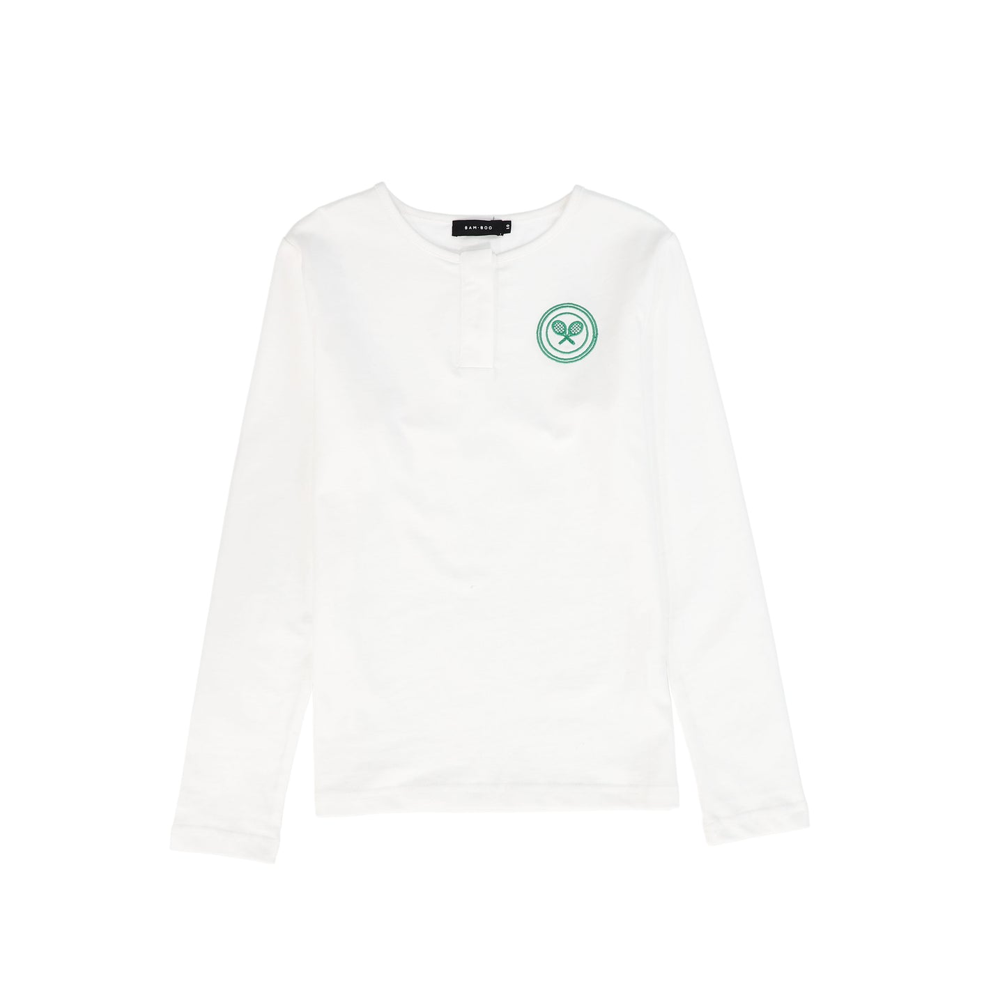 BAMBOO WHITE/GREEN TENNIS RACQUET T-SHIRT