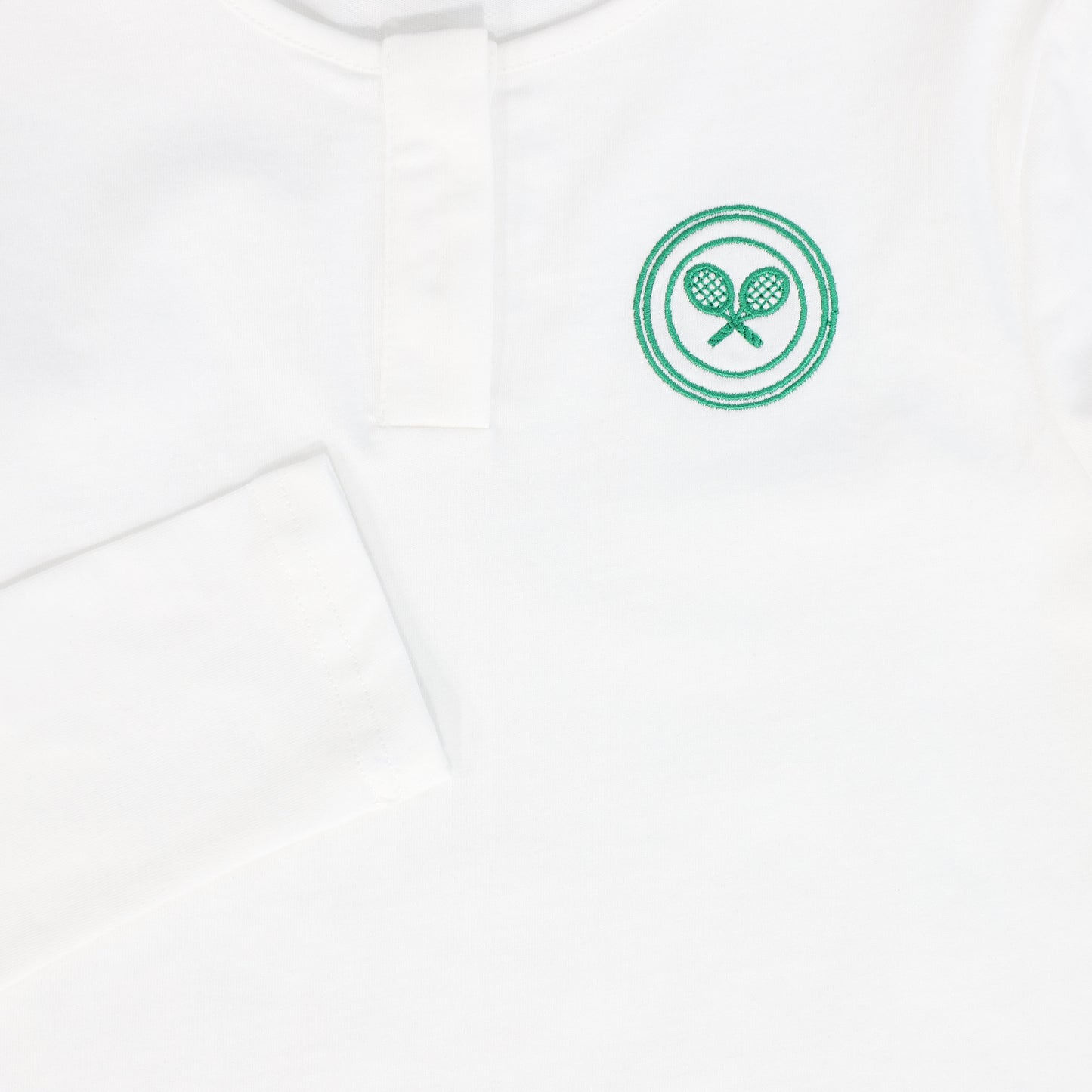 BAMBOO WHITE/GREEN TENNIS RACQUET T-SHIRT