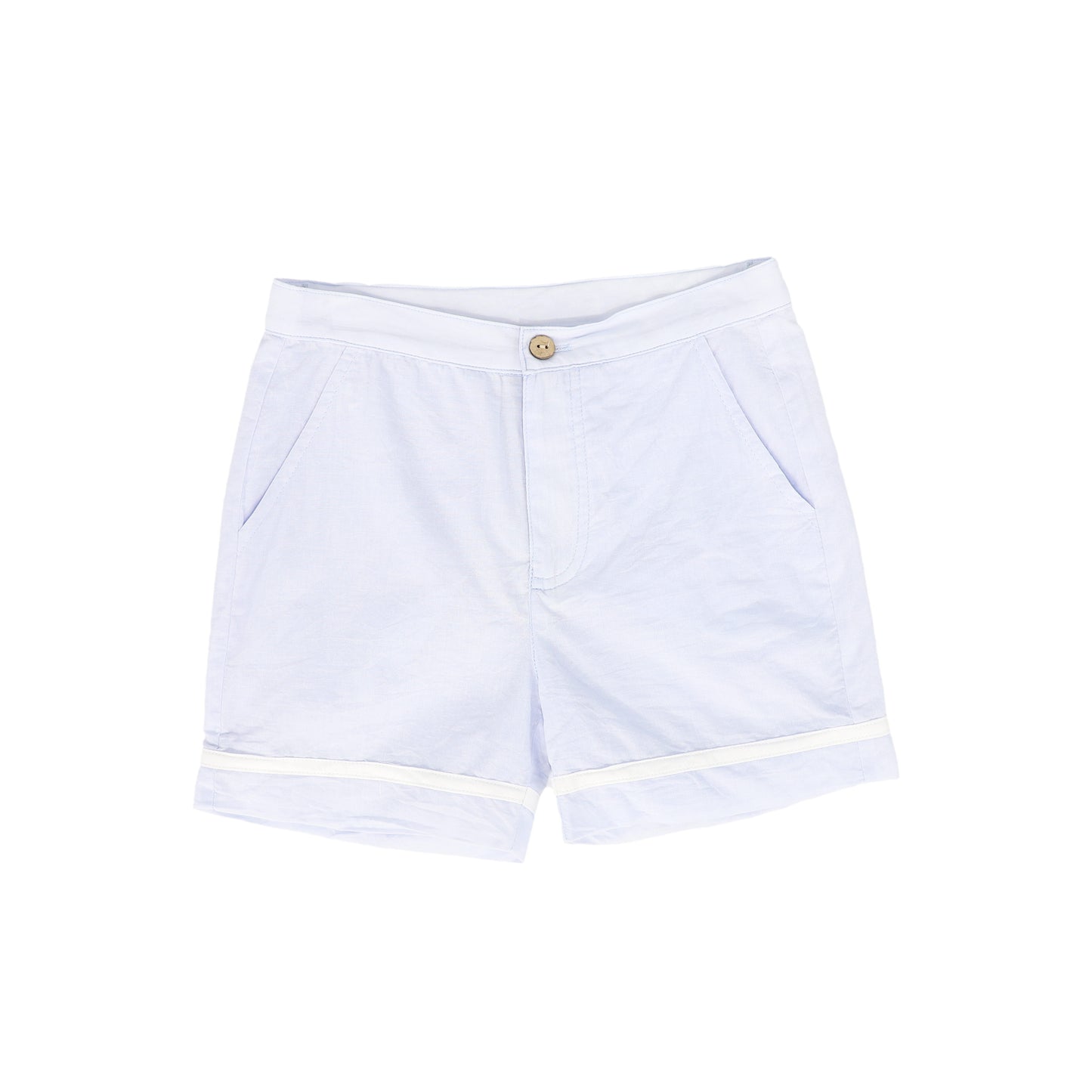 BAMBOO LIGHT BLUE TRIM SHORTS