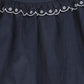 BAMBOO NAVY SCALLOP EYELET SKIRT