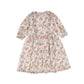 BAMBOO PASTEL FLORAL RUFFLE TRIM DRESS