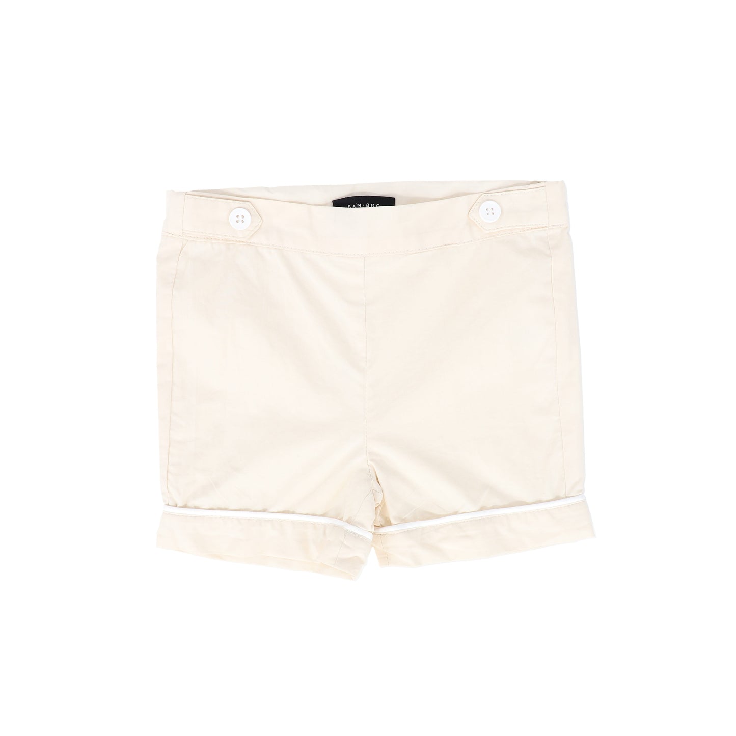 BAMBOO CREAM PIPED SAILOR SHORTS