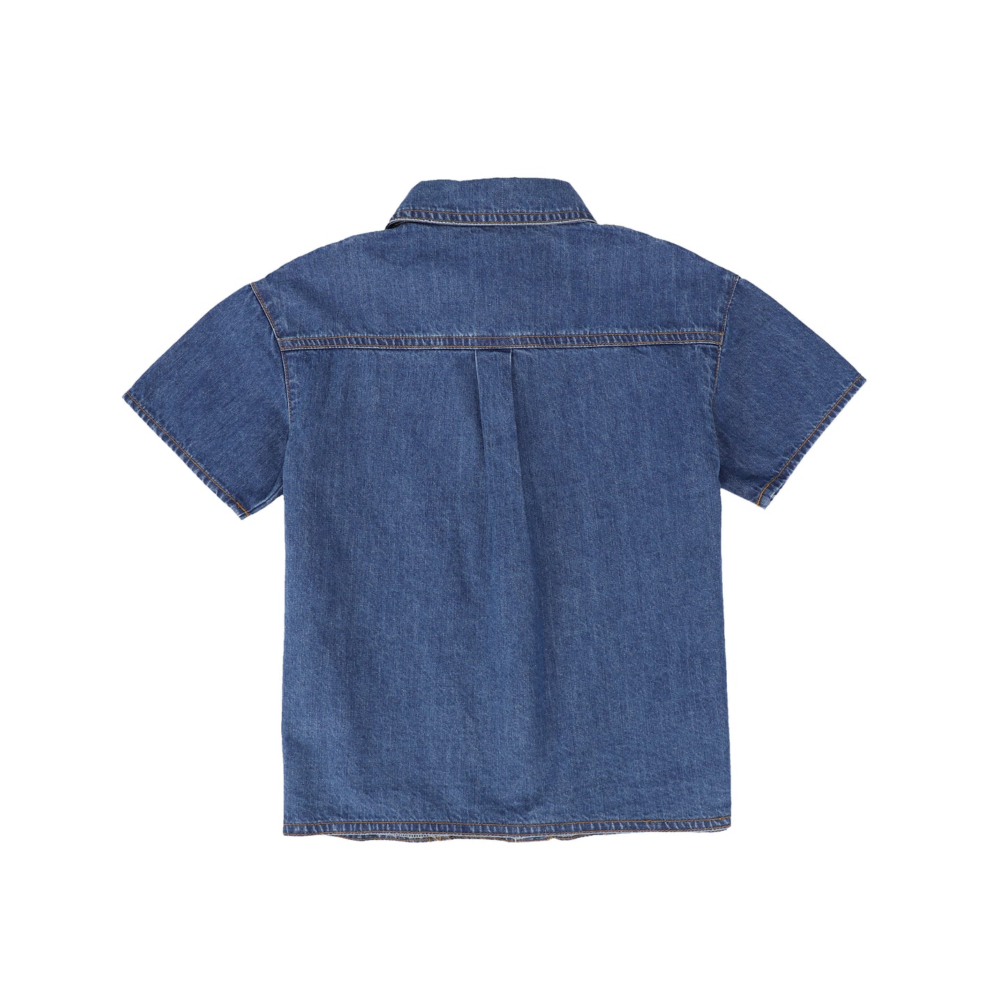 BAMBOO MID BLUE DENIM STITCHED SS SHIRT