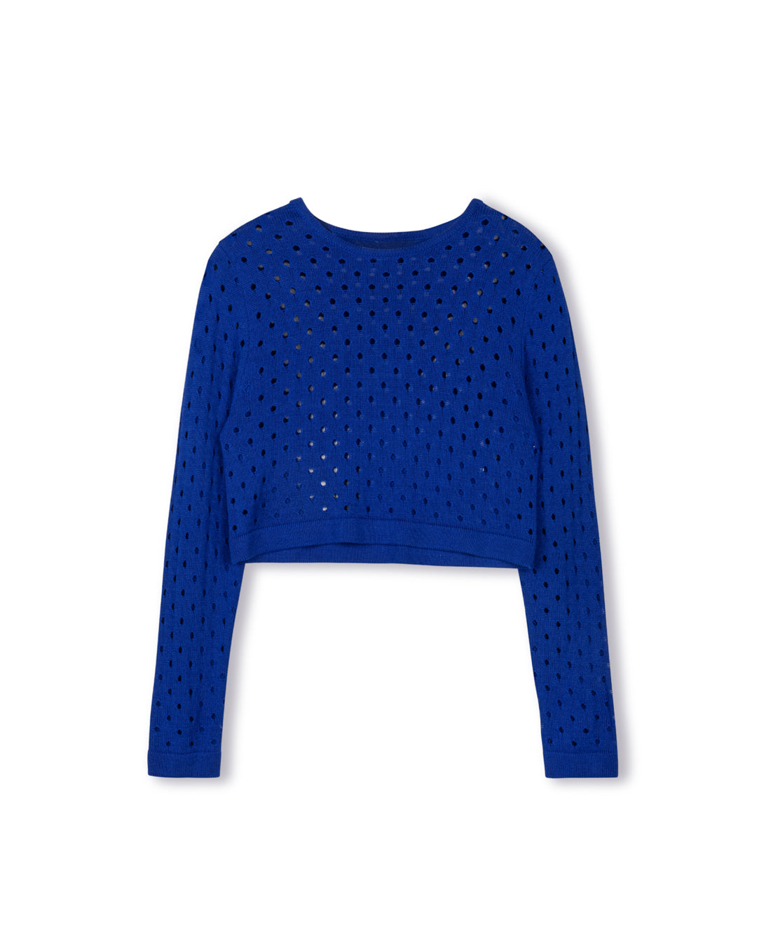 MALLORY AND MERLOT ROYAL POINTELLE KNIT TOP