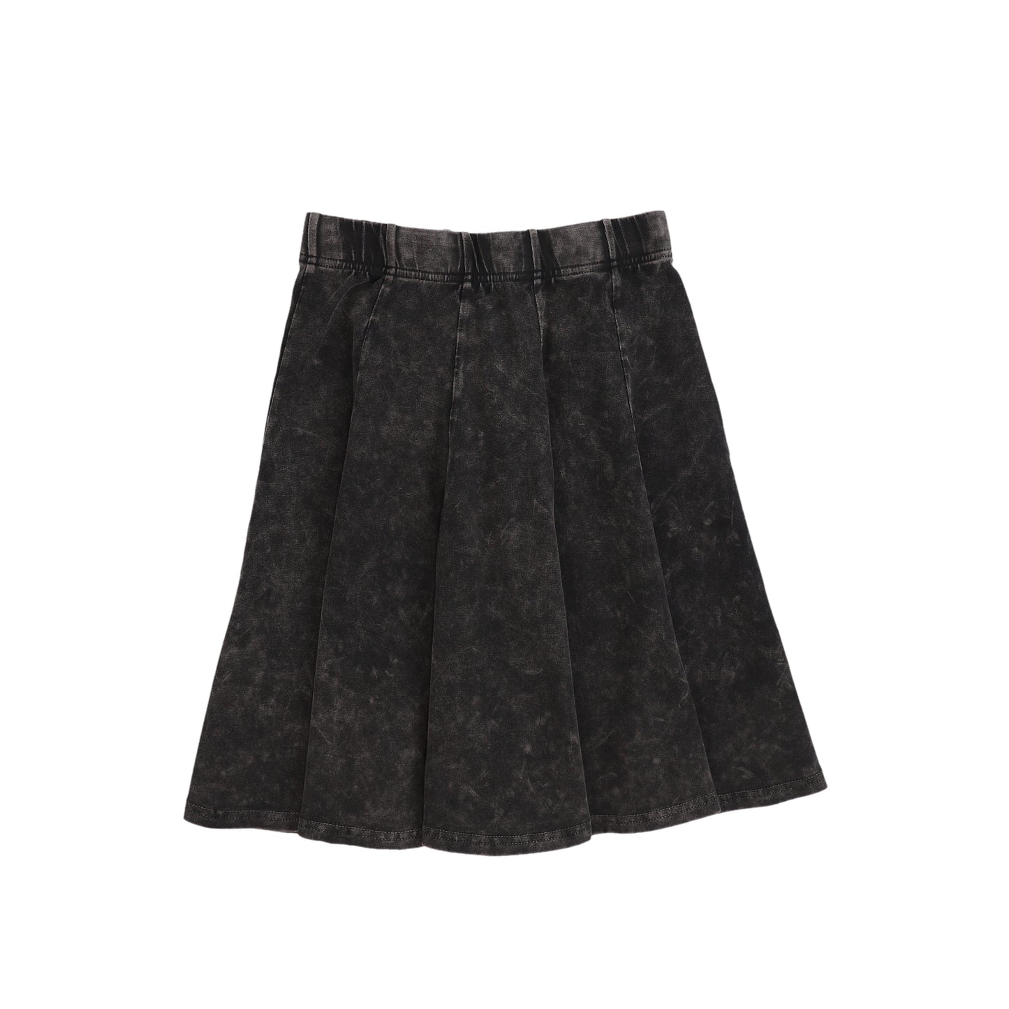 CABANA BLACK MINERAL WASH PANELED SHORT SKIRT