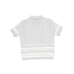 BAMBOO LIGHT GREY/WHITE STRIPE RIBBED SWEATER