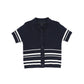 BAMBOO NAVY/WHITE STRIPE COLLAR SWEATER
