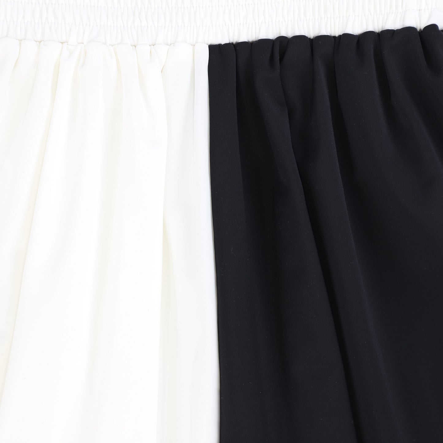 WATER CLUB BLACK/WHITE COLORBLOCK SWIM SKIRT