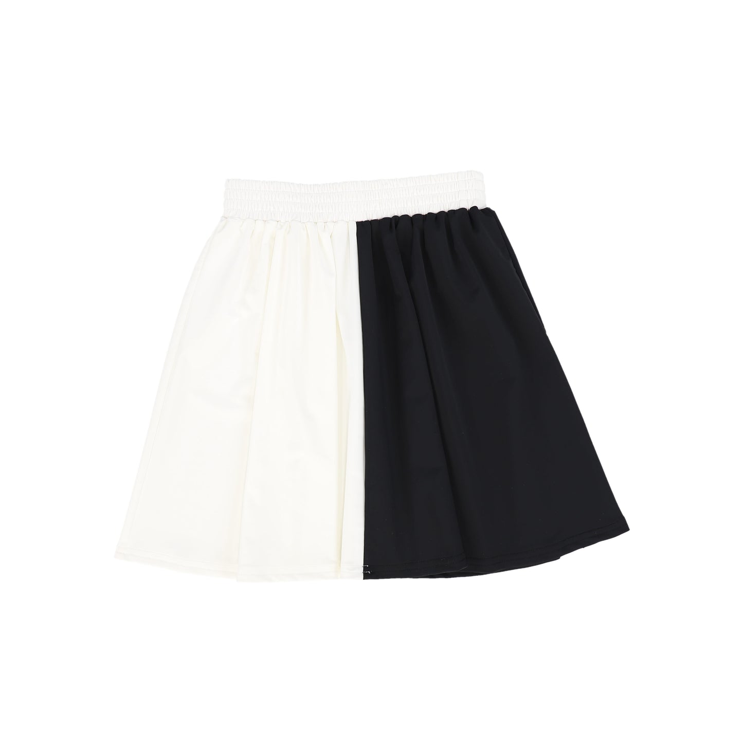 WATER CLUB BLACK/WHITE COLORBLOCK SWIM SKIRT