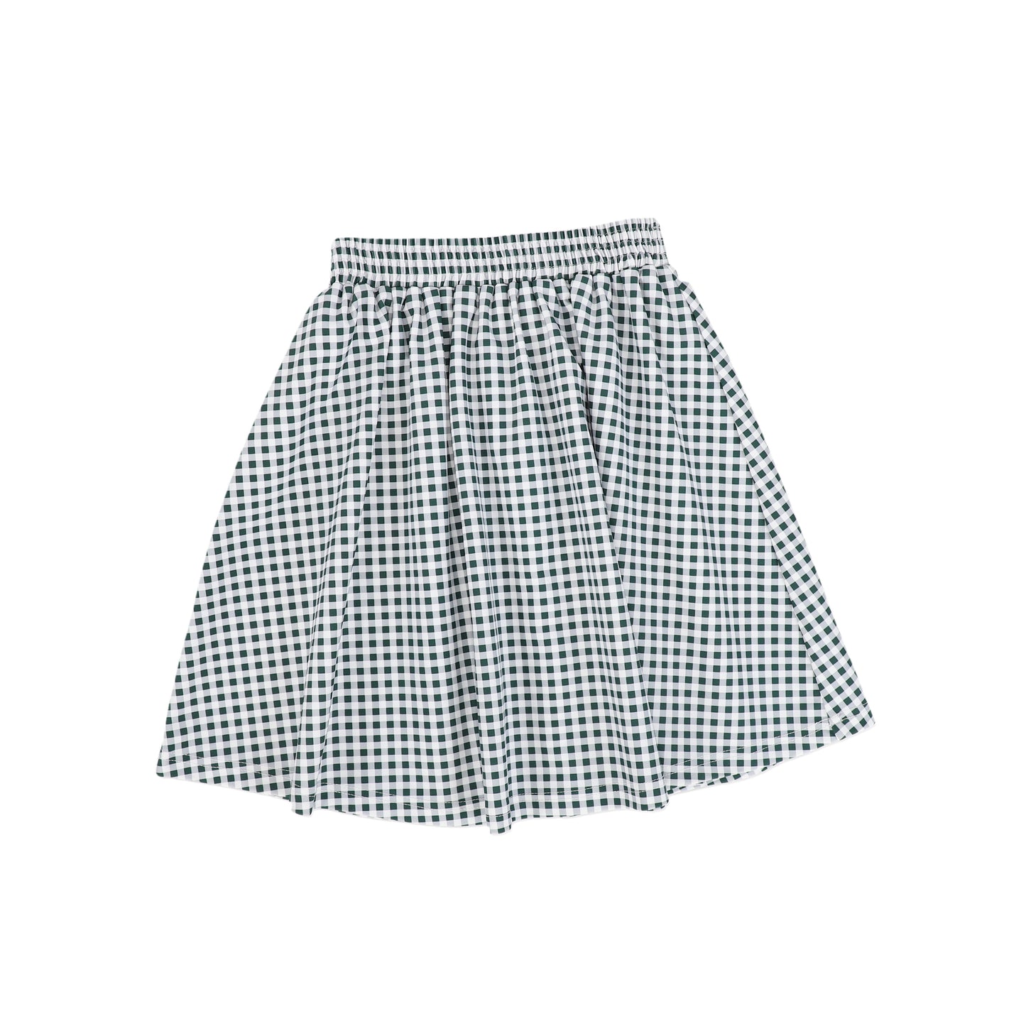 WATER CLUB GREEN GINGHAM SWIM SKIRT