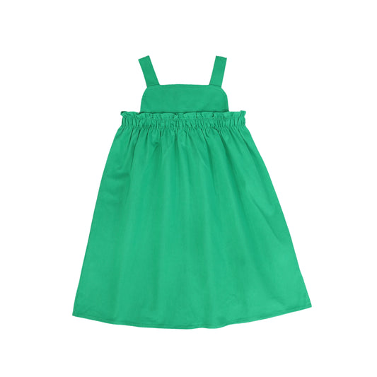 BAMBOO GREEN HIGH WAISTED RUFFLE JUMPER