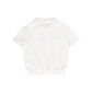 BAMBOO WHITE/GREEN WORDED SS COLLAR TEE