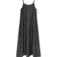 VIBE BLACK CHAMBRAY DENIM MIDI JUMPER