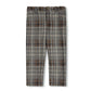 ONE CHILD GREY/BROWN WOOL PLAID PANTS
