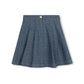 PHIL AND PHOEBE BLACK DENIM QUILTED FLARE SKIRT