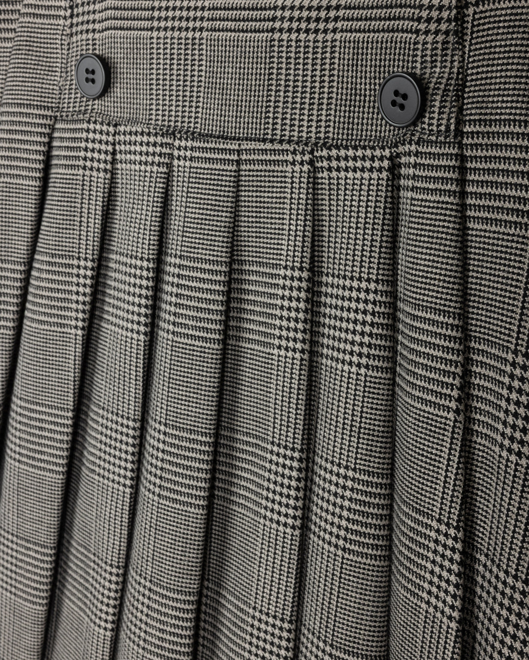 ONE CHILD GREY PLAID DOUBLE BREASTED PLEAT SKIRT
