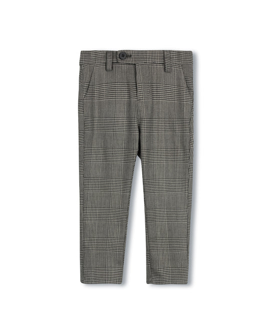 ONE CHILD GREY PLAID SLIM PANTS