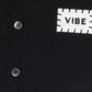 VIBE BLACK LOGO PATCH BUTTON VEST