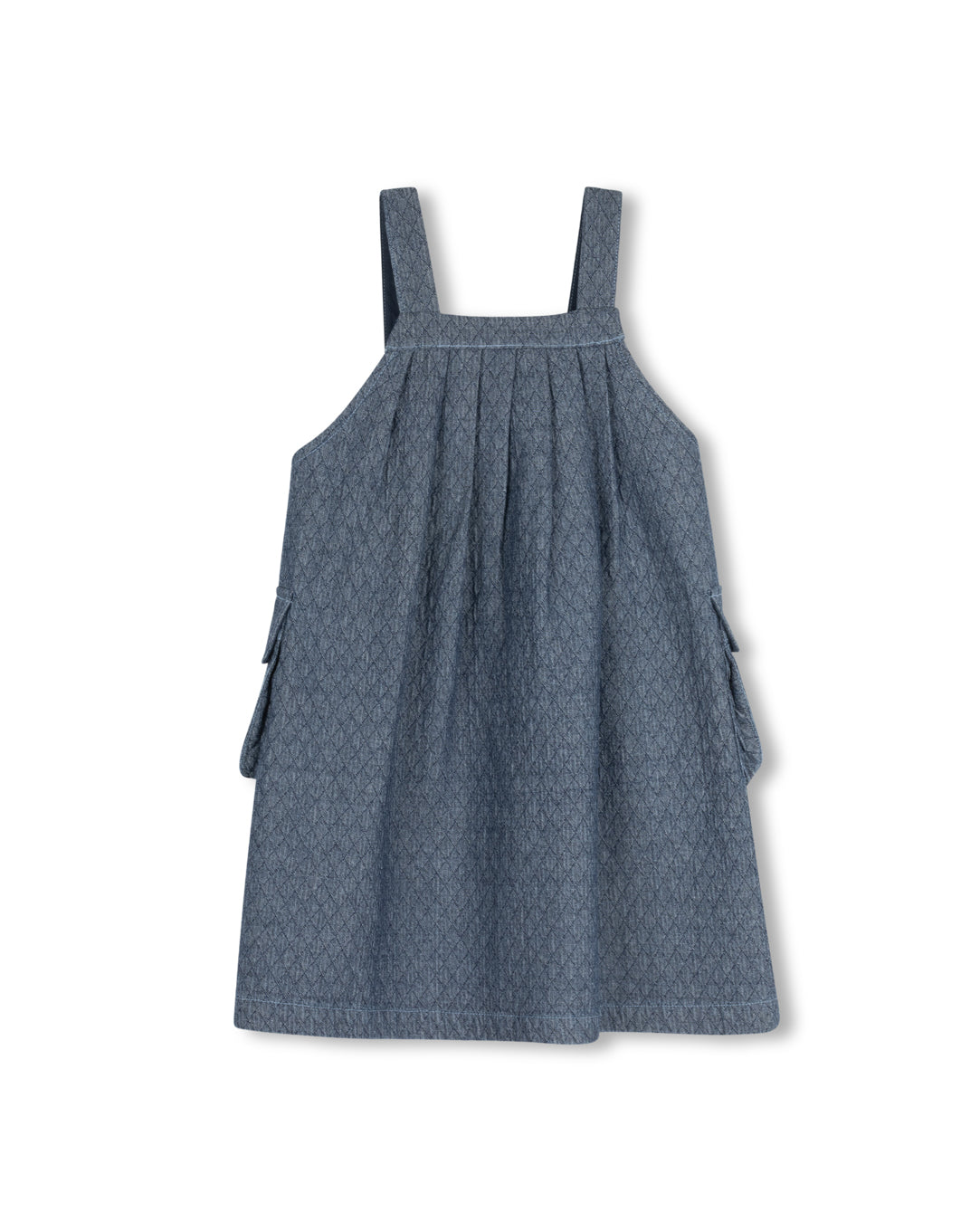 PHIL AND PHOEBE BLACK DENIM QUILTED POCKET JUMPER