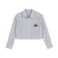 VIBE GREY STRIPED EMBLEM POCKET SHIRT