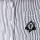 VIBE GREY STRIPED EMBLEM POCKET SHIRT