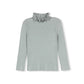 ONE CHILD MINT RUFFLE COLLAR SWEATER
