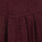 ONE CHILD BURGUNDY WOOL V PLEAT JUMPER