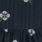 ONE CHILD NAVY FLORAL BUNCH PLEAT DRESS