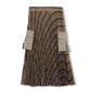 VIBE BROWN PLAID ACCORDIAN PLEAT MIDI SKIRT