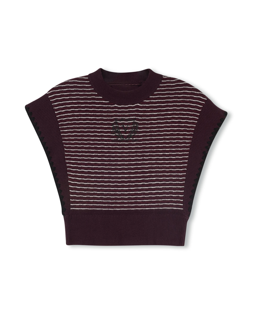 VIBE PLUM STRIPE KNIT VEST