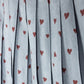 PHIL AND PHOEBE LIGHT BLUE HEART PRINT PLEATED SKIRT