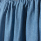 HELLO YELLOW LIGHT BLUE DENIM WIDE WAISTED SKIRT