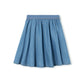HELLO YELLOW LIGHT BLUE DENIM WIDE WAISTED SKIRT