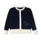 HARPER JAMES NAVY HORSE EMBROIDERED CARDIGAN