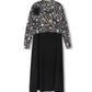 MINIMAL BLACK FLOWER PRINT SLIP DRESS