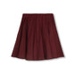 PAPILLON BURGUNDY WOOL PLEATED SKIRT
