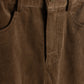 VIBE CAMEL CORDUROY FRINGE HEM SKIRT