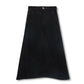 VIBE BLACK CORDUROY FRINGE HEM SKIRT